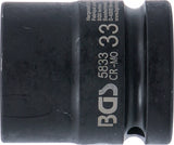 Krafthylsa Sexkant | 25 mm (1") | 33 mm. BGS 5833