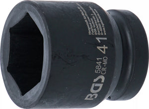 Krafthylsa Sexkant | 25 mm (1") | 41 mm. BGS 5841