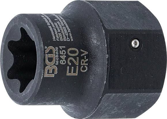 Bromsok-Insats | E-profil (för torx) | för MAN TGA | Yttre sexkant 30 mm | E20. BGS 6451