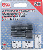Gänga-Reparation-Skär-sats för Lambdasondgängor | M18 x 1,5 mm | M12 x 1,25 mm | 2 delar. BGS 65591