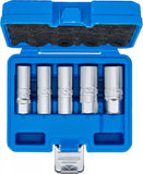 Sats med Tändstift-Insats Sexkant | Inre fyrkant 12,5 mm (1/2") | 14 - 21 mm | 5 delar. BGS 6641