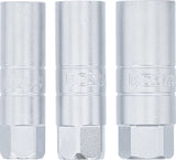 Tändstift-hylsa-sats tolvkant | 10 mm (3/8") | 14 - 16 - 18 mm | 3 delar. BGS 6858
