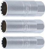 Tändstift-hylsa-sats tolvkant | 10 mm (3/8") | 14 - 16 - 18 mm | 3 delar. BGS 6858