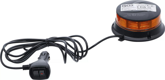 Roterande strålkastare | gul | med magnet | 12 V / 24 V | Ø 130 mm. BGS 70342