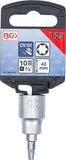 Skruvmejsel-bit-insats | Inre fyrkant 10 mm (3/8") | För defekt T-Profil (för Torx) T25. BGS 7098-T25