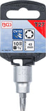 Skruvmejsel-bit-insats | Inre fyrkant 10 mm (3/8") | För defekt T-Profil (för Torx) T27. BGS 7098-T27