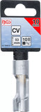 Specialhylsa, slitsad | 10 mm (3/8") | 10 mm. BGS 70988-10