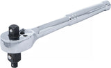 Omställbart spärrhandtag | Massivt stål | Fintandat | 3-in-1 | 6,3 mm (1/4") / 10 mm (3/8") / 12,5 mm (1/2"). BGS Diy 71015