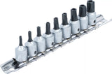 Bitshylsa-sats | 6,3 mm (1/4") | TS-Profil (för Torx Plus) med borrning | 9 delar. BGS 71020