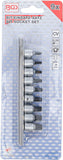 Bitshylsa-sats | 6,3 mm (1/4") | TS-Profil (för Torx Plus) med borrning | 9 delar. BGS 71020