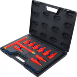 VDE-Bit-Insats-sats | anslutningsfyrkant 12,5 mm (1/2") | T-Profil (för Torx) T20 - T55 | 10 delar. BGS 7131