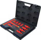 VDE-Bit-Insats-sats | anslutningsfyrkant 10 mm (3/8")/12,5 mm (1/2") | Inre sexkant 4 - 10 mm | 10 delar. BGS 7132
