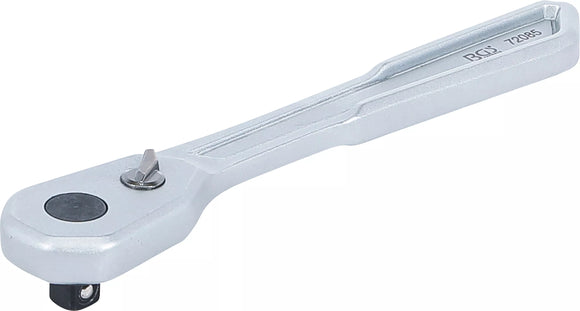 Omställbart spärrhandtag | extra platt | Fintandat | 6,3 mm (1/4