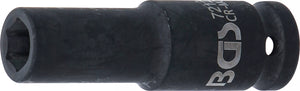 Krafthylsa Sexkant, djup | 12,5 mm (1/2") | 12 mm. BGS 7212
