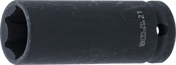 Krafthylsa Sexkant, djup | 12,5 mm (1/2