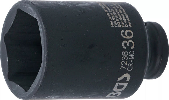 Krafthylsa Sexkant, djup | 12,5 mm (1/2