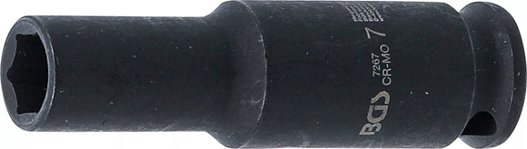 Krafthylsa Sexkant, djup | 6,3 mm (1/4