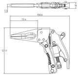 Långkäftad griptång | med pistolhandtag | 170 mm. BGS 7312