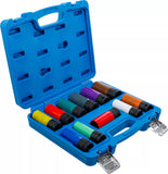Kraft-skonhylsa-sats | 12,5 mm (1/2") | 15 - 27 mm och specialhjulbultar | 11 delar. BGS 74254