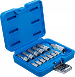 Bit-Insats-sats | 6,3 mm (1/4") / 10 mm (3/8") / 12,5 mm (1/2") | Inre sexkant 2 - 14 mm | 13 delar. BGS 74257