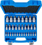 Bit-Insats-sats | 6,3 mm (1/4") / 10 mm (3/8") / 12,5 mm (1/2") | Inre sexkant 2 - 19 mm / 1/4 - 9/16" | Metriska och tumsstorlekar | 32 delar. BGS 74258
