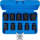 Krafthylsa-sats Sexkant | 12,5 mm (1/2") | 3/8 - 15/16" | Tumsstorlekar | 10 delar. BGS 74296
