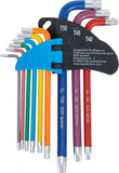 Vinkelnyckel-sats | Multicolour | T-Profil (för Torx) T10 - T50 | 9 delar. BGS 74458