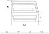 Magnet fodral set | Silikon | vikbar | 115 x 115 x 50 mm | 4 delar. BGS 74502