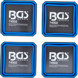 Magnet fodral set | Silikon | vikbar | 115 x 115 x 50 mm | 4 delar. BGS 74502