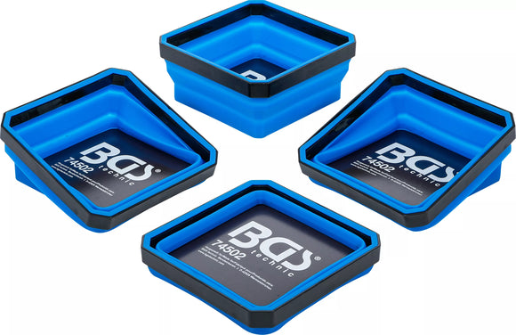 Magnet fodral set | Silikon | vikbar | 115 x 115 x 50 mm | 4 delar. BGS 74502