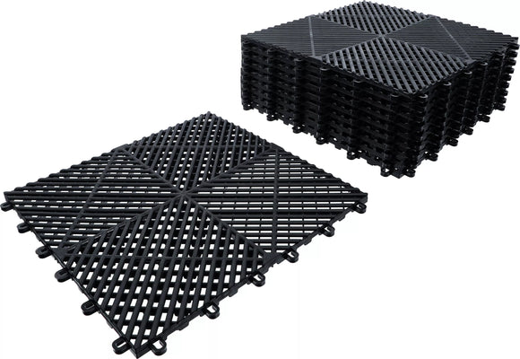 Plastkakel-sats | Klick-system | 400 x 400 x 18 mm | 10 delar. BGS 74546