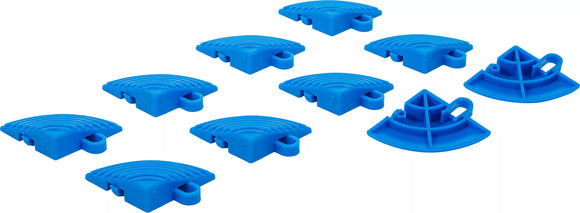 Plastkakel-hörnelement-set | Klick-system | 57 x 57 x 18 mm | 10 delar. BGS 74548