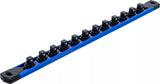 Hållarskena för 12 Hylsaer | Magnetisk | för 10 mm (3/8"). BGS 74550