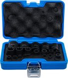 Krafthylsa-sats | E-Profil Plus | 6,3 mm (1/4"), 10 mm (3/8"), 12,5 mm (1/2") | EP4 - E32 | 19 delar