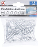 Blindnit-sortiment | Ø 4,8 mm | 50 delar. BGS Diy 75849