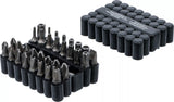 Bit-sats | Kort | Yttre sexkant 6,3 mm (1/4") | Olika profiler | 33 delar. BGS Diy 763