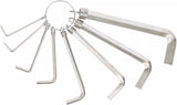 Vinkelnyckel-sats | Inre sexkant 2 - 10 mm | 8 delar. BGS Diy 7842