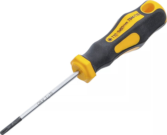Skruvmejsel | T-Profil (för Torx) T10 | Klinglängd 60 mm. BGS Diy 7844-T10