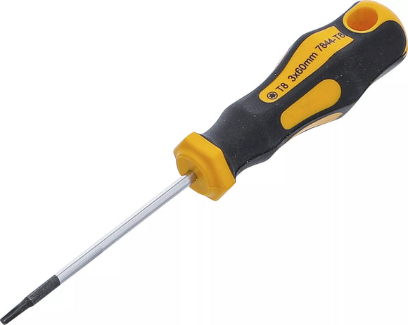 Skruvmejsel | T-Profil (för Torx) T8 | Klinglängd 60 mm. BGS Diy 7844-T8