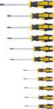 Skruvmejsel-sats | T-Profil (för Torx) med borrning | T6 - T40 | 11 delar. BGS Diy 7845