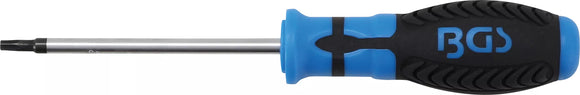 Skruvmejsel | T-Profil (för Torx) med borrning T25 | Klinglängd 100 mm. BGS 7849-T25