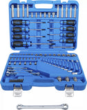 Verktygsortiment | 6,3 mm (1/4") + 12,5 mm (1/2") | E-Profil / T-Profil (för Torx) | 84 delar. BGS 7849