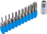 Bit-sats | Yttre sexkant 6,3 mm (1/4") | T-Profil (för Torx) | 11 delar. BGS 784