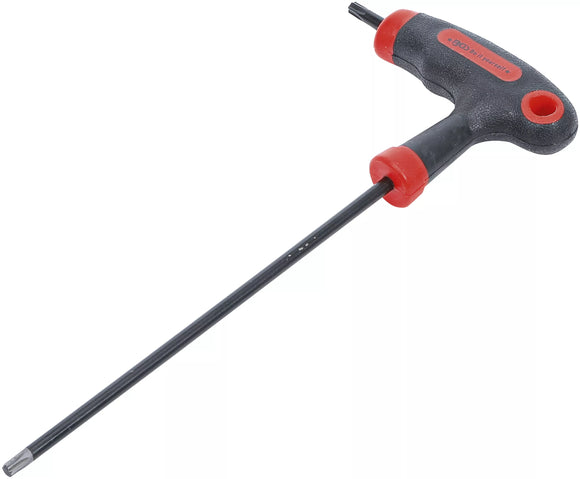Skruvmejsel med T-handtag och klinga på sidan | T-Profil (för Torx) med/utan borrning T25. BGS Diy 7880-T25
