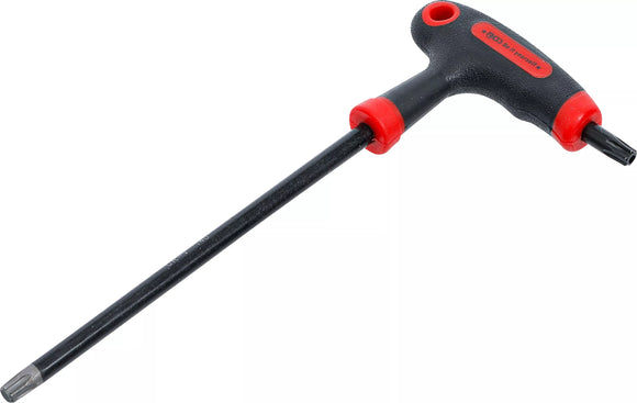 Skruvmejsel med T-handtag och klinga på sidan | T-Profil (för Torx) med/utan borrning T40. BGS Diy 7880-T40