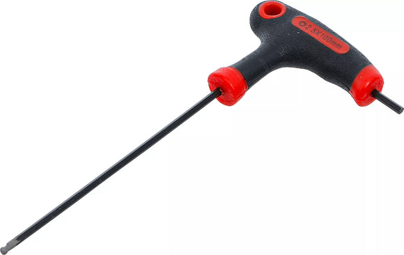 Skruvmejsel med T-handtag och klinga på sidan | Inre sexkant / Inre sexkant med kulhuvud 2,5 mm. BGS Diy 7882-2.5