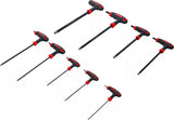 Skruvmejsel-sats med T-handtag och klinga på sidan | Inre sexkant | 2 - 10 mm | 9 delar. BGS Diy 7882