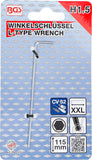 Vinkelnyckel | extra lång | Inre sexkant / Inre sexkant med kulhuvud 1,5 mm. BGS 790-1.5