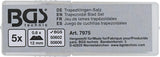 Trapetsblad-sats | 0,6 x 12 mm | 5 delar. BGS 7975