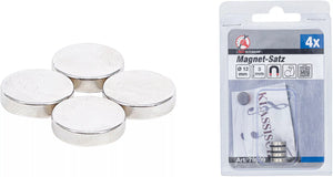 Magnet-sats | extra kraftig | Ø 12 mm | 4 delar. BGS Diy 79909